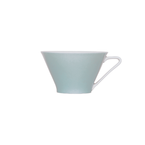 Produktbild von DAISY Melange Kaffeetasse in blaugrau, 0,2 l, seitliche Ansicht