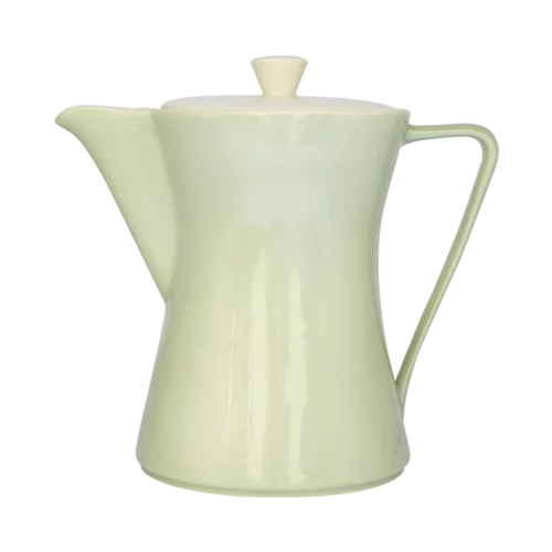 Produktbild DAISY Melange Kaffeekanne in seladongrün, 1 Liter, inkl. Deckel in weiß, seitliche Ansicht