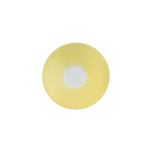 Produktbild von DAISY Melange Kaffeeuntertasse in gelb, Durchmesser 15 cm, Ansicht von oben